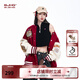 BJHG不計(jì)后果紅色棒球服男款秋季2025新款潮牌呢子外套美式夾克上衣女 朱纓紅 M