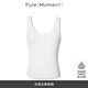 Pure:Moment:商場同款休閑白色打底針織背心女4996131021Q 本白色 M