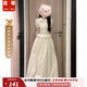 蕓蕁裙子女夏季2025新款蕓蕁甜欲風(fēng)穿搭一整套女夏季娃娃領(lǐng)泡泡袖襯衫 [套裝]娃娃領(lǐng)襯衫+高腰半身裙 M [關(guān)注店鋪送小禮物]
