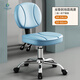 牙科醫生椅口腔護士馬鞍椅升降帶萬(wàn)向輪椅子美容凳院醫用護士椅子 天藍色-靠背可調節-靜音輪 一級氣桿.