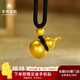 萃華金店黃金葫蘆吊墜古法足金999掛墜花絲鎖骨項(xiàng)鏈送女友老婆生日禮物 福祿葫蘆約1.2g