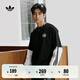 adidas經(jīng)典純棉運(yùn)動上衣圓領(lǐng)短袖T恤男女夏季新款阿迪達(dá)斯三葉草 黑色   2XL