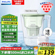 飛利浦（PHILIPS）過(guò)濾凈水器 家用濾水壺 凈水壺 AWP系列 綠色 廚房自來(lái)水過(guò)濾凈水器 3.4L大容量綠色 一壺7芯專(zhuān)家版