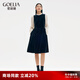 歌莉婭（GOELIA）預(yù)售預(yù)售連衣裙服裝泡泡袖晚會絲絨裙約會裙1C1R4H1N0 00B黑色 M