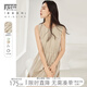 對(duì)白薄荷曼波氣質(zhì)無袖連衣裙女2025夏季新款法式簡約純棉背心裙子 摩卡色 XL
