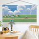 布摩登綠色風(fēng)景掛毯民宿客廳墻面裝飾臥室床頭布藝掛畫(huà)治愈系掛布背景布 晴空萬(wàn)里 寬80高50厘米  ( 超厚棉麻材質(zhì))