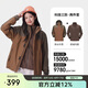 駱駝（CAMEL）女裝三合一沖鋒衣休閑抓絨外套兩件套防水登山服 734CAFO607