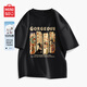 名創(chuàng)優(yōu)品（MINISO）短袖t恤男ins國潮衣服寬松胖子潮牌時尚個性夏季休閑百搭純棉半袖 黑色(金色埃及) 2XL 185(體重160-180斤左右)