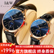 I&W CARNIVAL HWGUOJI瑞士IW手表情侶手表一對(duì)自動(dòng)機(jī)械表月相防水情侶表情人節(jié)新年禮物 玫藍(lán)皮帶|進(jìn)口機(jī)芯|定制刻字