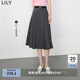 LILY秋新款女裝優(yōu)雅通勤高腰半身裙小個(gè)子a字裙高腰顯瘦遮胯 501灰色 M