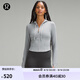 lululemon丨Waist-Seamed Nulu? 女士腰部縫線拉鏈連帽衫 LW3HOPS 犀牛灰 XS /4