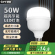 格潤萊特（GERUN）led燈泡大功率節(jié)能燈E27螺口燈頭白光柱形球泡物業(yè)庫房超亮光源 50W 足亮白光 E27燈頭