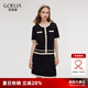 歌莉婭小香風(fēng)套裝女2025新款巨好看夏裝高級(jí)感兩件套裙1E4LAA0E0 00B黑色 L