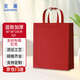 奕瀾無(wú)紡布袋加厚禮品袋手提袋 購(gòu)物環(huán)保袋 紅色豎款30*38*10 5只裝