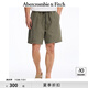 ABERCROMBIE & FITCH【澤西風(fēng)短褲】男裝25夏季新款寬松直筒松緊腰短褲KI128-5072 綠色 XS (170/70A)