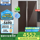 松下（Panasonic）640升容量高端磨砂鋼化玻璃面板 光動銀除菌一級能效0度保鮮對開門冰箱 NR-B651WG-DG大鯨魚系列 NR-B651WG[640L]蜜糖棕0°度保鮮