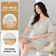 浪莎帶胸墊月子服夏薄款產(chǎn)后孕婦夏季莫代爾冰絲哺乳睡衣產(chǎn)婦家居服 半白春泥【涼爽一夏】 26118 L 建議100-120斤