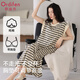 歐迪芬（Ordifen）睡裙女夏季2025新款純棉無(wú)袖帶胸墊家居服可外穿千鳥(niǎo)格高級(jí)感XL