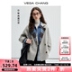 VEGA CHANG【綿羊毛+羊駝毛】雙面呢女2025新款高級感雙面穿外套 北歐藍(lán)格紋 M