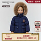 Teenie Weenie Kids【大絨帽派克服】小熊童裝25新款秋冬男女童寶寶三防羽絨服 藏青色 100 cm