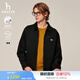 哈吉斯（HAZZYS）男裝 春秋款寬松外套【PHIZ系列】牛仔夾克男ASVZU0BCI18 黑色BK L （175/96A 48）