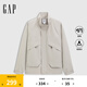 Gap男裝2025春季新款防風(fēng)防潑水logo口袋立領(lǐng)外套常規(guī)夾克722963 卡其色 M (170/92A)亞洲尺碼