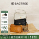 BAGTREE【明星同款】包包樹奶盒包植鞣牛皮新款輕奢品牌單肩斜挎Hobo女包 皎月白-小號(hào)【雙磁吸款】 高級(jí)小眾