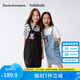 巴拉巴拉裙子兒童背帶裙2025夏牛仔假兩件【庫(kù)洛米商場(chǎng)同款】202225111060