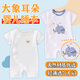 大象耳朵嬰兒服腹式呼吸連體寶寶童裝會(huì )動(dòng)的大象耳朵衣服純棉秋裝 [小象藍色]可以捏響 均碼 90碼