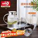 青蘋果玻璃冷水壺水杯套裝 耐熱涼水壺熱水壺*1+無鉛玻璃條紋水杯*6