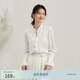 亦谷【明星同款】新中式緞面襯衫女裝2025春新款旗袍國風小衫襯衣 米色 S