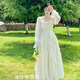 邦帛世法式長袖連衣裙2025年春秋新款女設計感溫柔風森系網(wǎng)紗超仙仙女裙 長袖連衣裙【純白】 M （適合85-100）
