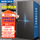奧克斯冰箱四開門十字對開門雙循環(huán)大容量節(jié)能省電家用雙開門廚房超薄嵌入式電冰箱 328升一級能效超薄十字四開門