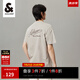 杰克·瓊斯（JACK&JONES）男裝短袖t恤男夏季新款潮流100%純棉休閑半袖T恤男士刺繡純色短袖 C02 倫霧灰 M 175
