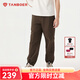 坦博爾2025年新款戶外休閑褲男寬松直筒束腳長褲工裝褲TA5263067A 栗殼棕 S (165)