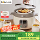 小熊（Bear）電燉鍋 隔水燉電燉盅家用煲湯燉湯鍋2.5L陶瓷電砂鍋燕窩燉盅迷你嬰兒煮粥鍋熬粥配蒸籠 DDZ-C25X6【一盅四膽 帶蒸籠】 2.5L