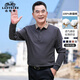 老爺車（LAOYECHE）中年爸爸男裝長袖t恤男秋季純棉翻領(lǐng)男士上衣中老年人外穿衣服