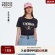 Teenie Weenie小熊卡通字母T恤女2025夏季新款女t恤 藏青色 165/M