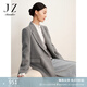 玖姿·安娜蔻優(yōu)雅雙排扣駁領(lǐng)羊毛雙面呢一手長大衣女冬款 淺灰 L
