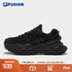 FILA FUSION斐樂男鞋硬糖鞋百搭厚底老爹鞋2025春新款七夕運(yùn)動(dòng)休閑鞋 車漆黑/黑-SB 42