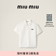 MIU MIU【禮物】繆繆女士府綢質(zhì)感短袖襯衫 白色 36