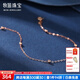 牧笛（MUDI） 18k金手鏈女轉(zhuǎn)運(yùn)珠手鏈圓珠簡約幸運(yùn)珠手鏈情人禮物送女友紀(jì)念 18K玫瑰金色轉(zhuǎn)運(yùn)珠手鏈