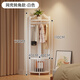 密林轉角衣帽架落地臥室楠竹角落掛衣架門(mén)口立式室內簡(jiǎn)易衣架子多功能 網(wǎng)框轉角架-白色