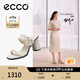 愛步（ECCO）涼鞋女 25年夏季新款方頭一字帶優(yōu)雅女士單鞋高跟涼鞋 雕塑233303 石灰色23330301378 36