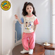 G.DUCKKIDS小黃鴨女童夏裝套裝休閑風(fēng)哪吒衣服兒童夏季短袖兩件套女孩運(yùn)動(dòng)裝 哪吒敖丙粉色 120 建議110-120cm5-6歲