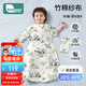 柯斯德尼（kidsneed）嬰兒睡袋兒童春夏前6后4竹棉紗布包腿寶寶一體睡衣防踢被 熊貓M碼