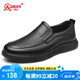 強(qiáng)人商務(wù)皮鞋鏤空透氣涼皮鞋軟面軟底爸爸鞋休閑男鞋 JDD351327 黑 44