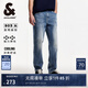 杰克·瓊斯（JACK&JONES）25年男裝夏季直筒牛仔褲男高彈力涼感寬松潮流休閑褲子品牌男褲 E42中牛仔藍(lán) 寬松直筒，卡碼拍小 32 175 W32/L32