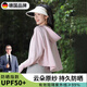 洽苒德國原紗防曬衣女2025新款夏季薄款upf50+防紫外線冰絲斗篷防曬服 淡黃【原紗防曬】 贈+防曬口罩+防曬測試卡 均碼  均碼（適合80-170斤）