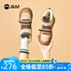 快樂瑪麗（J&M）雪地靴女2024冬季新款短筒靴加絨保暖女短靴羊皮毛一體棉鞋女 駝色 38